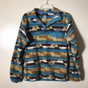 EUC Patagonia Synchilla Snap T Fleece Aztec Southwestern Geometric Pullover M